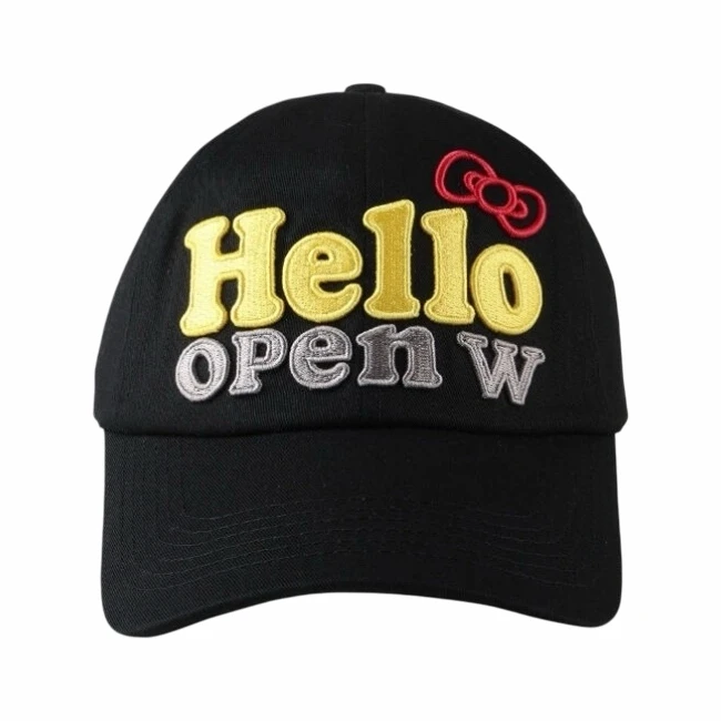 Black Embroidered Dad Hat